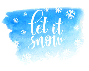 Let it snow vector vector poster template. 