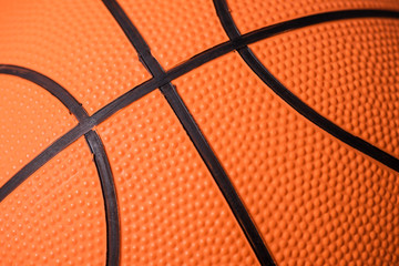 Fototapeta premium Basketball ball detail leather texture background