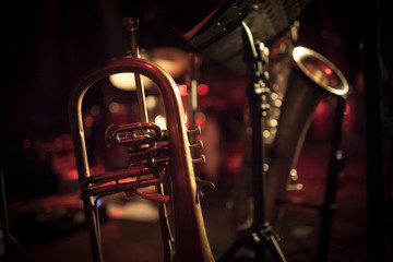 Obraz na płótnie Canvas Trompete und Saxophon