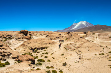 View of the crater of Tunupa Volcano near Uyuni, Bolivia