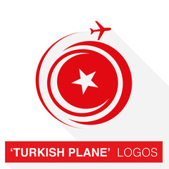 TURKISH PLANE,Logos vector