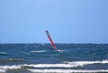 Windsurfer on the sea