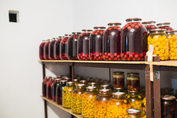 Preservation of berries, canned cherries,.conservation for the winter