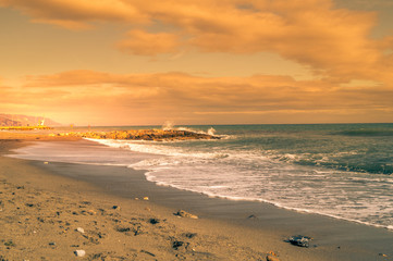 Fototapeta premium sunset on the sea 