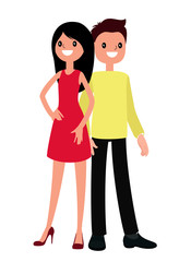 characters animated style man and woman
