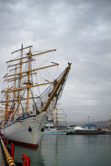 Sailboat in port