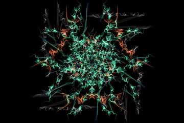 Dark abstraction of clockwork, steampunk design