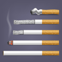 Vector Set of Cigarettes