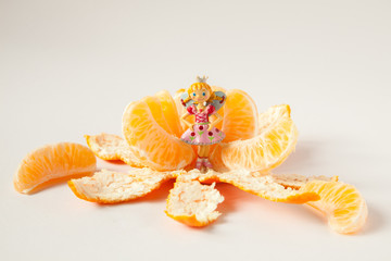 little girl in mandarin