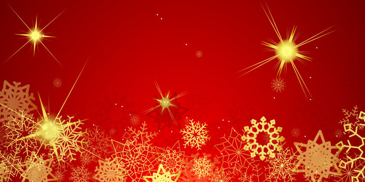 christmas background with gifts and snowflake