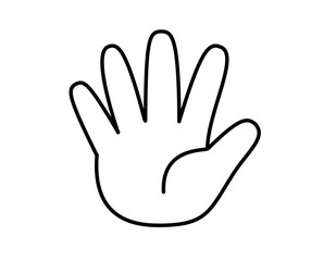 手（5、右線画）