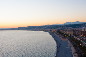 Fototapeta na wymiar Nice beach day view, France