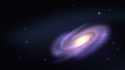 Obraz premium Tapeta z galaktyką i gwiaździstym niebem