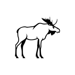Obraz na płótnie Canvas vector moose silhouette