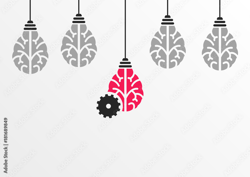 Poster ideation or brainstorming process concept with the help of machine learning or artificial intelligen