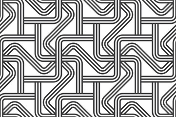  Black and white seamless geometric pattern