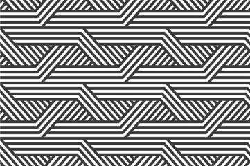  Black and white seamless geometric pattern