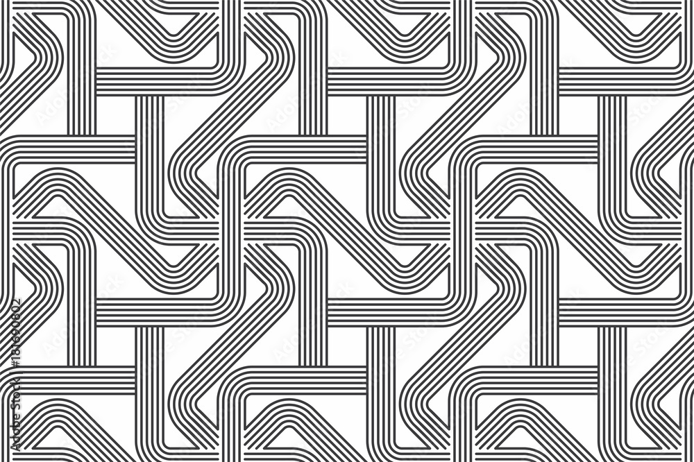 Poster geometric seamless pattern with linear