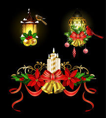 Christmas decoration with street light