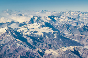 Fototapeta na wymiar Andes Mountains Aerial View, Chile