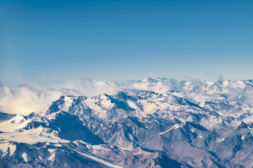 Fototapeta na wymiar Andes Mountains Aerial View, Chile
