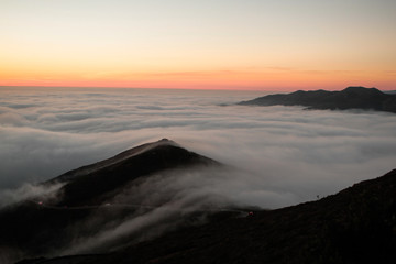 Clouds Hanging Over the Hill Outside San Francisco