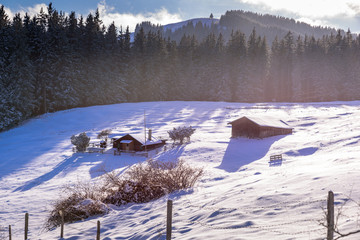 Schneelandschaft Bayern