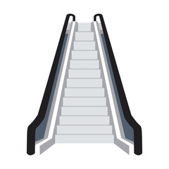 up escalators set on white background realistic isolated vector illustration