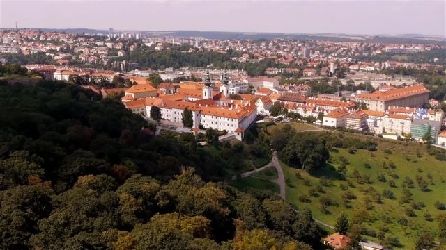 Strahov Monastery in Prague seen from Petrin Hill