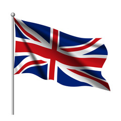 Waving flag of United Kingdom state.