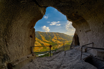 Mountain Cave town of Vardzia in Georgia