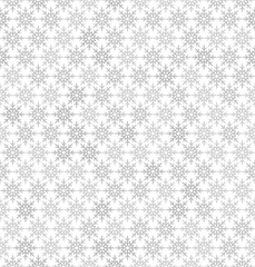 Gray snowflake pattern. Seamless vector background