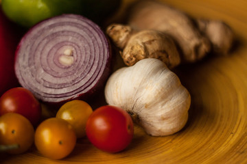 Close up of fresh vegetables