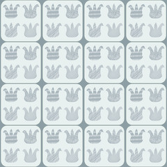 pattern con forme floreali in riquadri