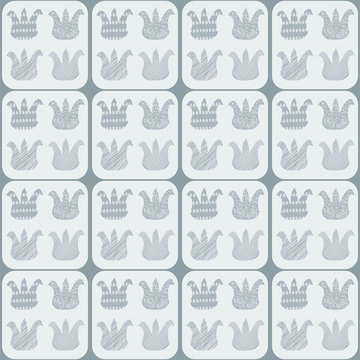 pattern con forme floreali in riquadri