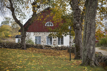 A typical traditional building (a vicar house) in southern Sweden