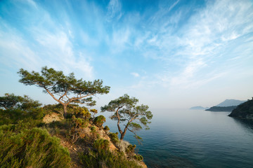 Fototapeta na wymiar Amazing Mediterranean seascape in Turkey