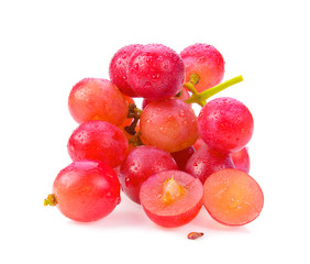 red grape isolated on white background