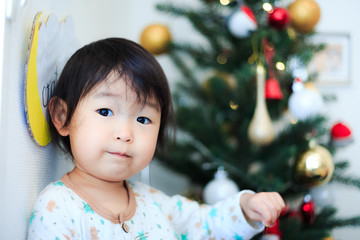 Fototapeta na wymiar かわいい子供,クリスマスイメージ