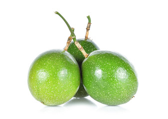 passionfruits isolated on white background