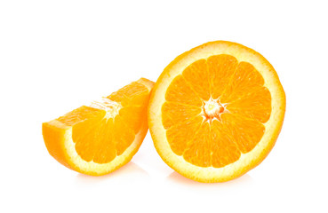 Orange on white background