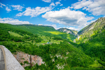 The Djurdjevic Bridge crosses the canyon of the Tara River in the north of Montenegro.