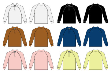 long-sleeve polo shirt , jersey shirt / color variations 