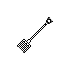 Garden tool and farming instrument - pitchfork icon