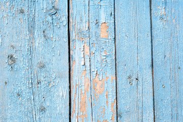 Old Wood Peeling Blue Paint
