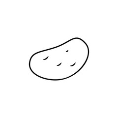 Potato thin line icon