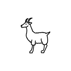 Goat web line icon