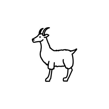 Goat web line icon