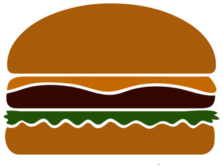 Hamburger minimalist vector illustration