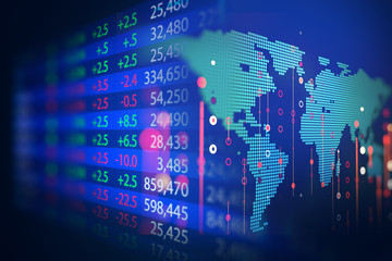 technical financial graph on technology abstract background